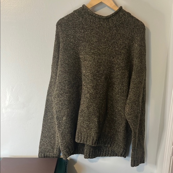 Abercrombie & Fitch Other - Vintage Abercrombie & Fitch 100% Shetland Wool Green Funnel Neck Sweater Sz L